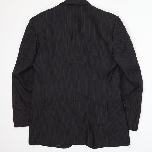 JAG Mens Grey Striped  Jacket Suit Jacket Size L