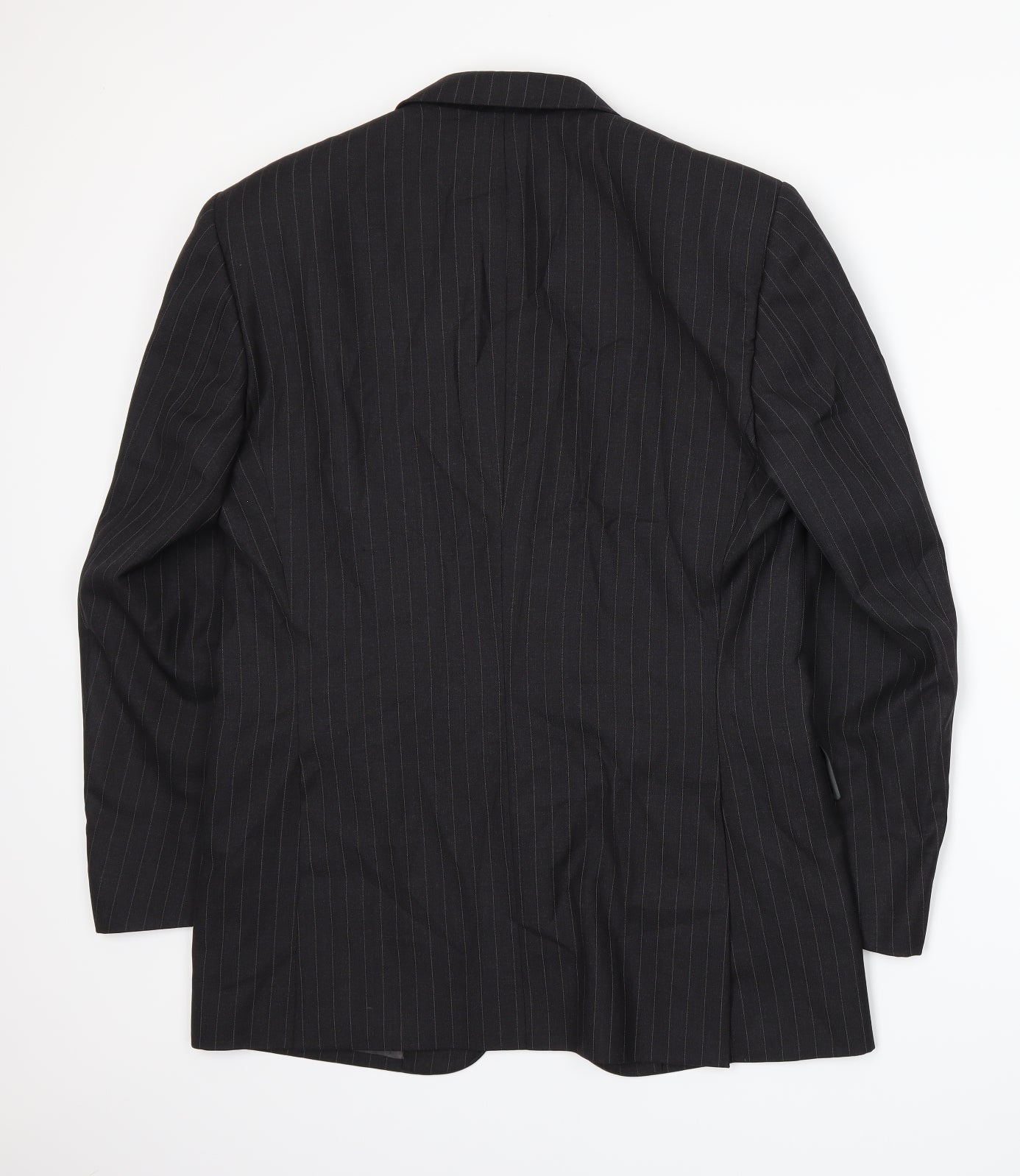 JAG Mens Grey Striped  Jacket Suit Jacket Size L