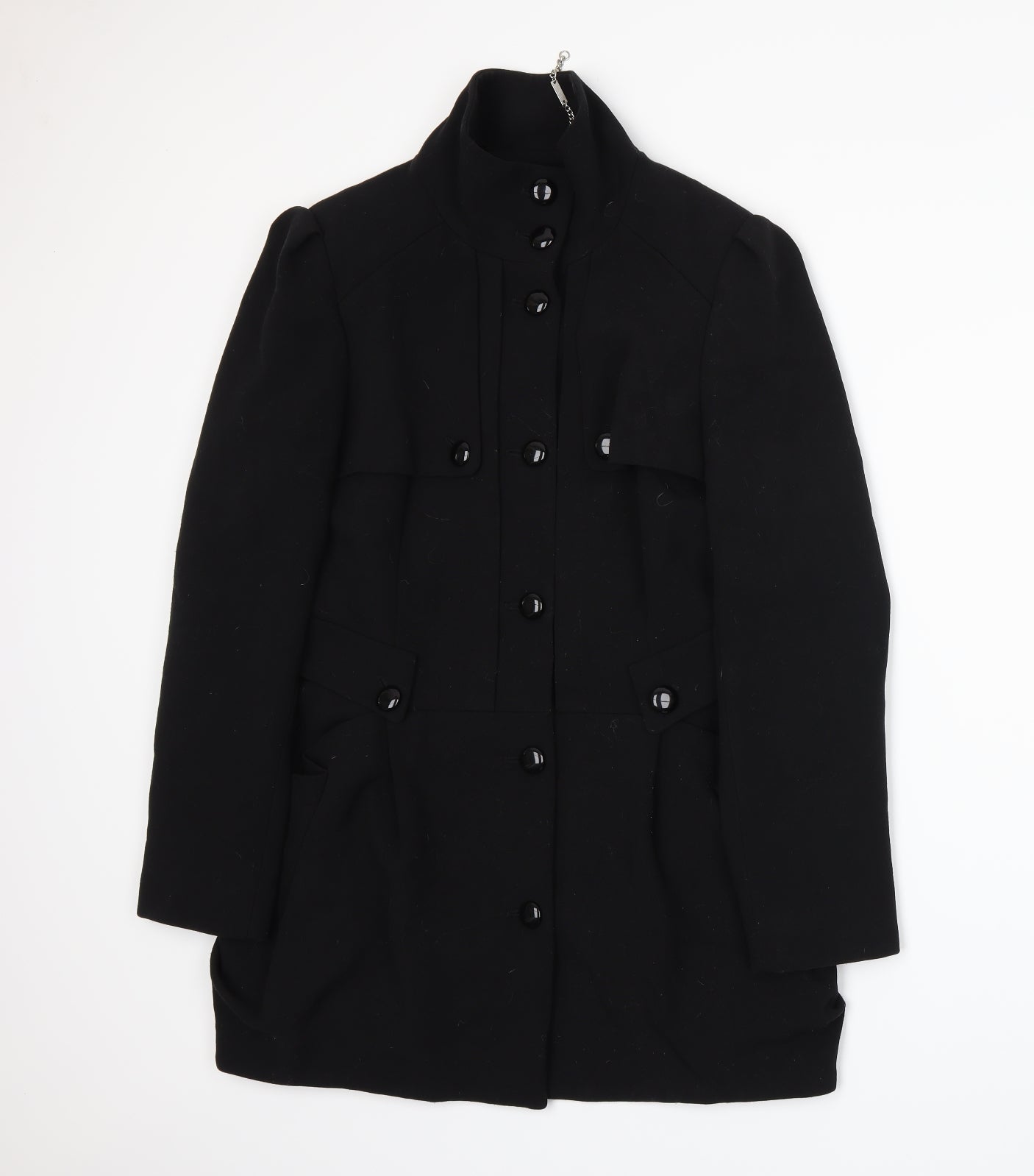 NEXT Womens Black   Overcoat Jacket Size 12