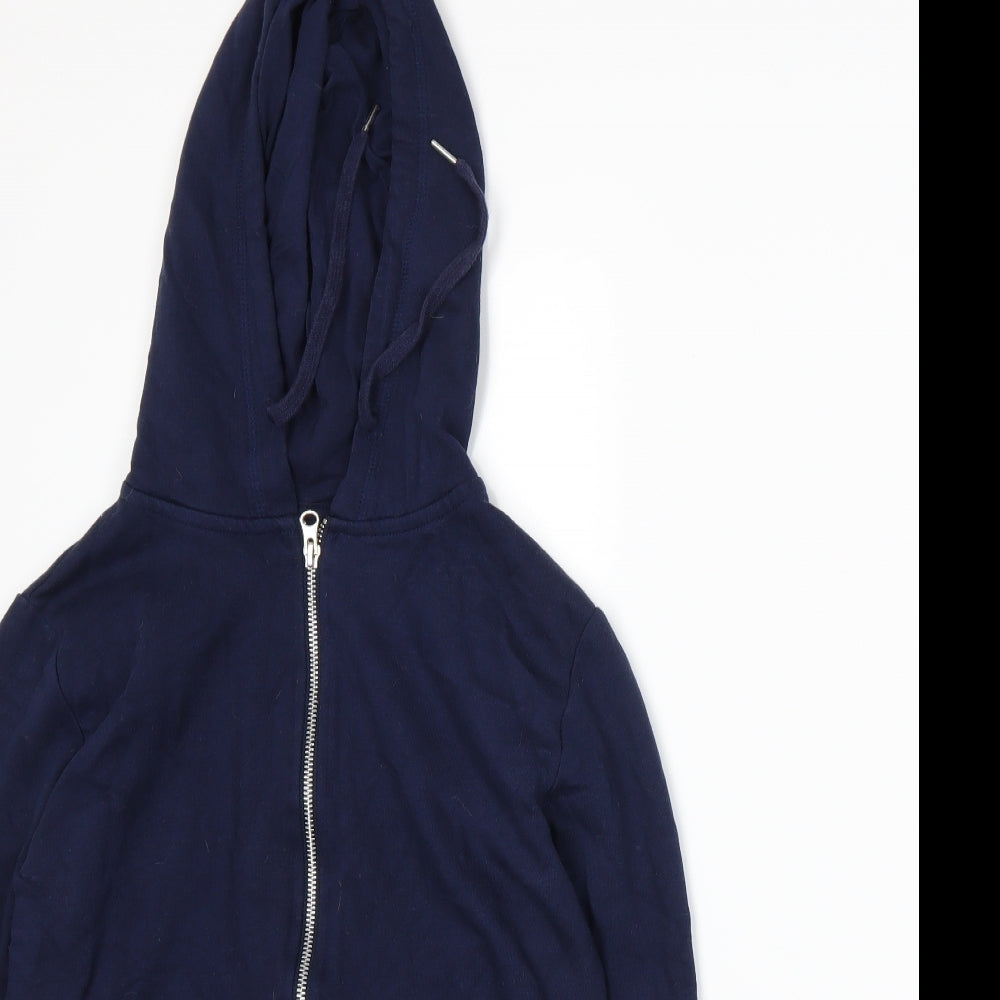TU Womens Blue  Jersey Full Zip Hoodie Size 10