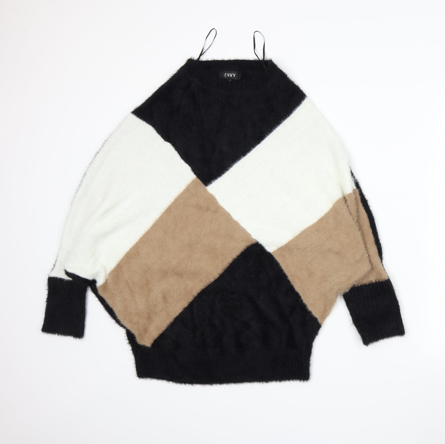 Envy Womens Brown  Knit Pullover Jumper Size M