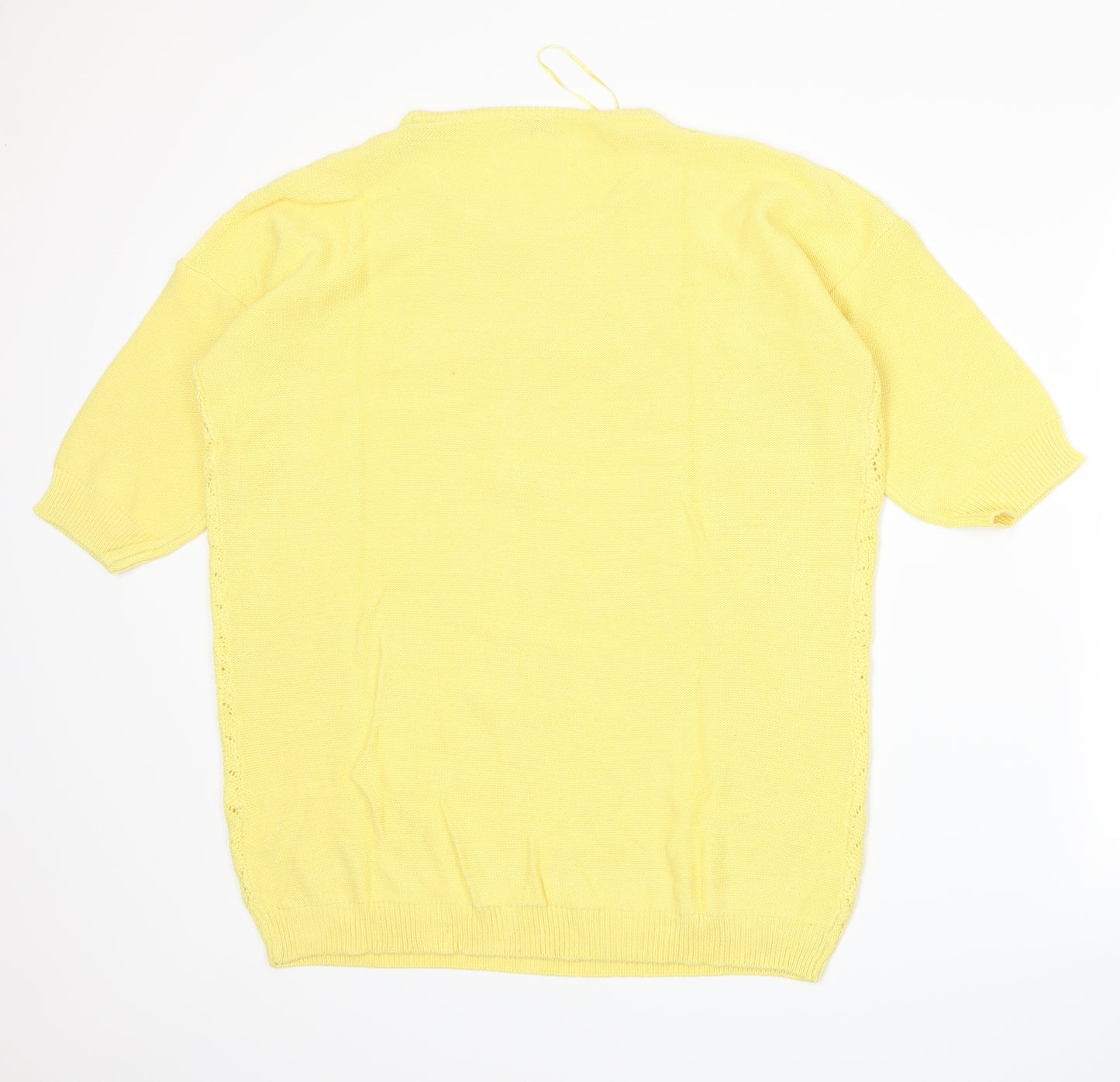 Damart Womens Yellow  Knit Pullover Jumper Size 16