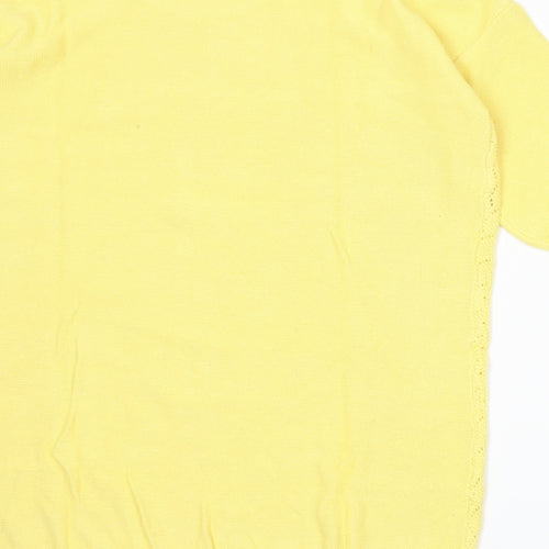 Damart Womens Yellow  Knit Pullover Jumper Size 16