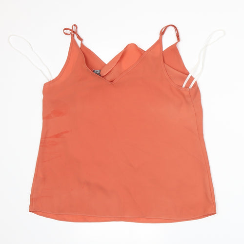Primark Womens Orange   Basic Tank Size 12