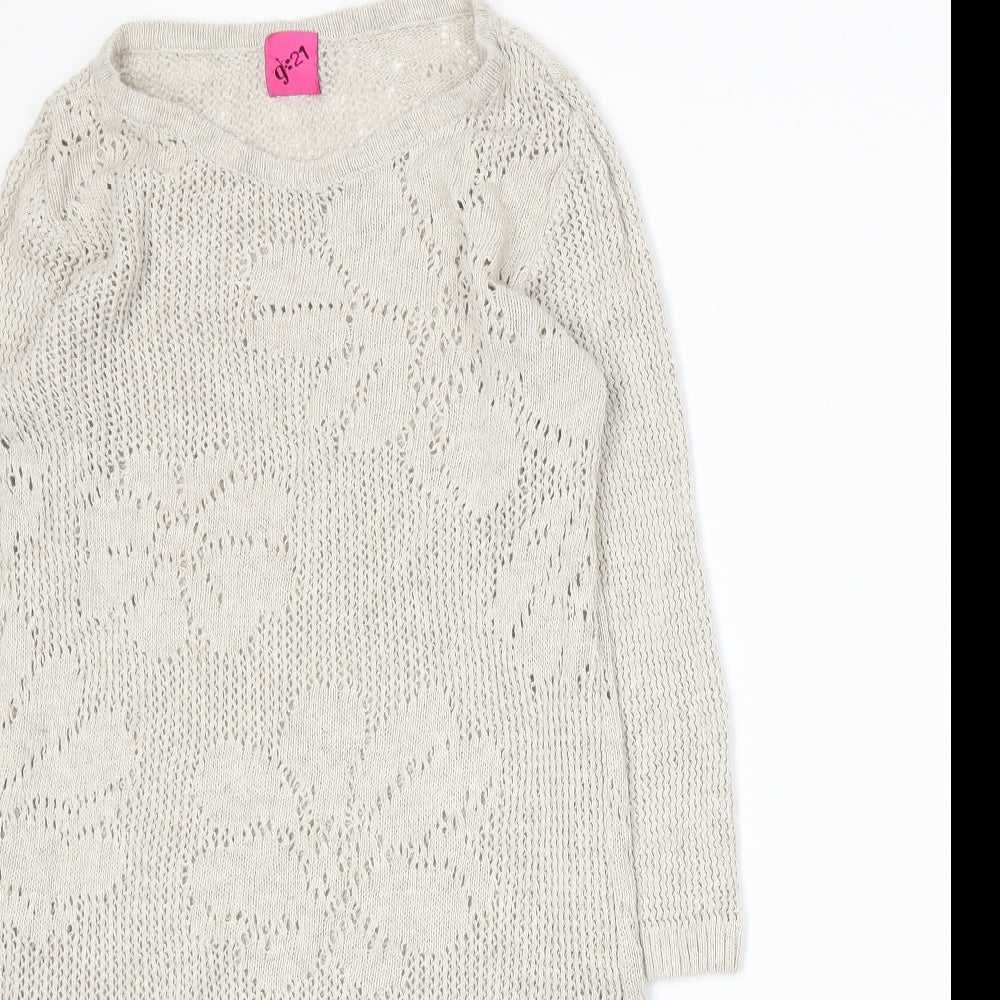 George Womens Beige  Knit A-Line  Size 10