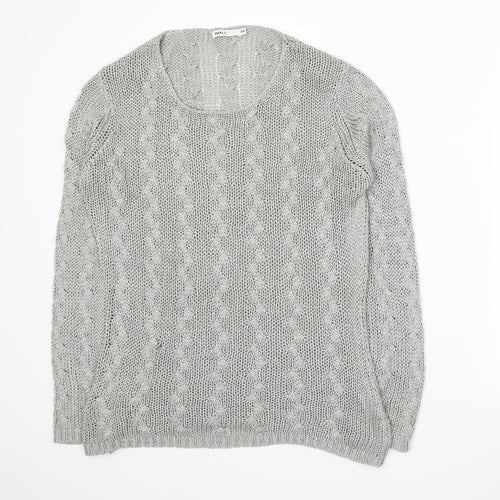 EA Womens Grey  Knit Pullover Jumper Size S