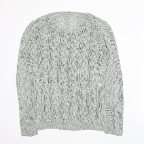 EA Womens Grey  Knit Pullover Jumper Size S