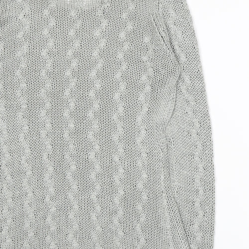EA Womens Grey  Knit Pullover Jumper Size S