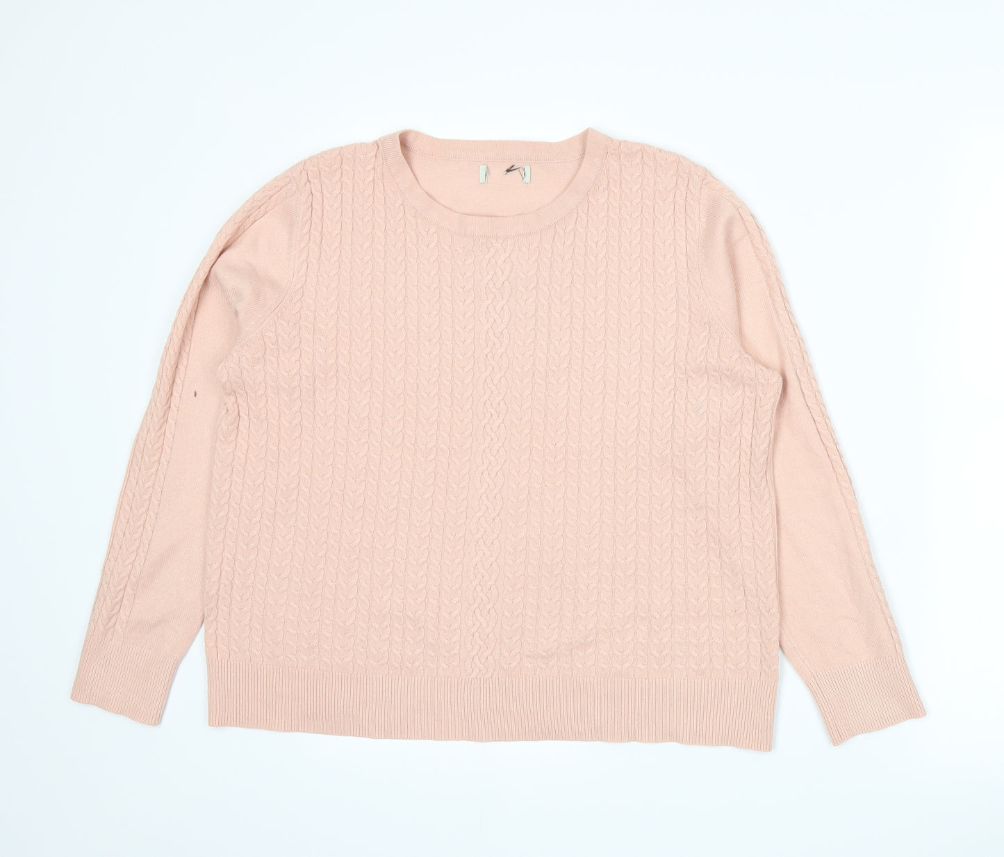 Preworn Womens Pink  Knit Pullover Jumper Size 16