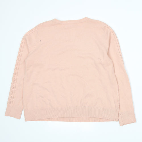 Preworn Womens Pink  Knit Pullover Jumper Size 16