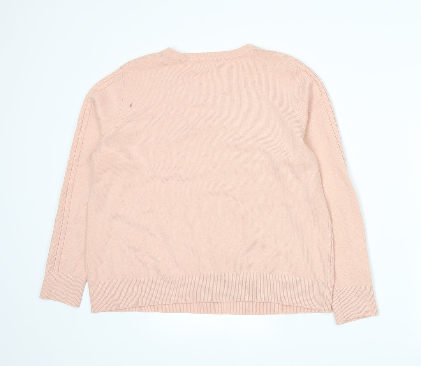 Preworn Womens Pink  Knit Pullover Jumper Size 16