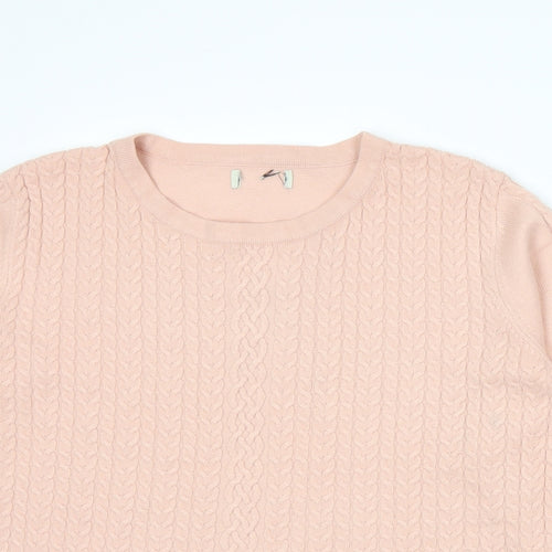 Preworn Womens Pink  Knit Pullover Jumper Size 16