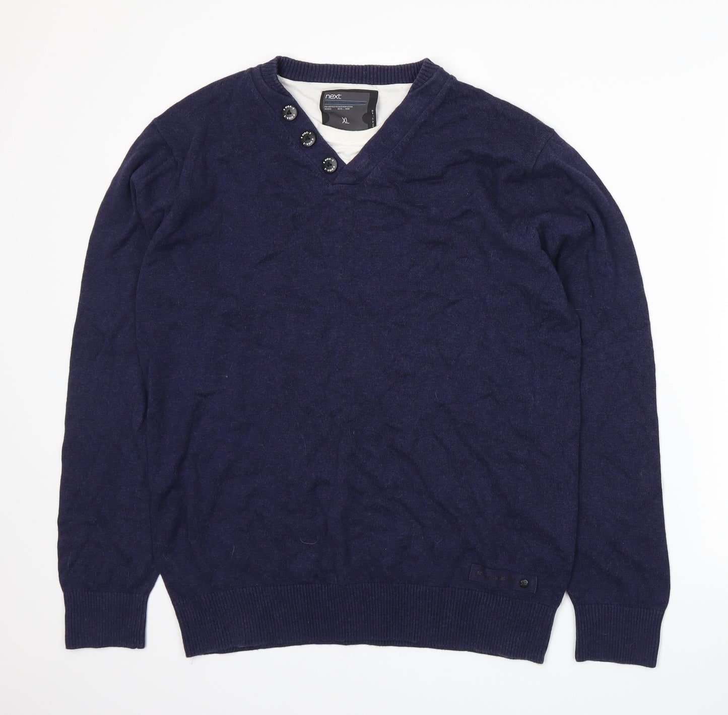 NEXT Mens Blue  Knit Pullover Jumper Size XL
