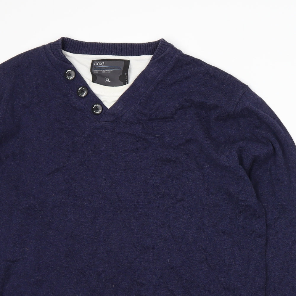 NEXT Mens Blue  Knit Pullover Jumper Size XL