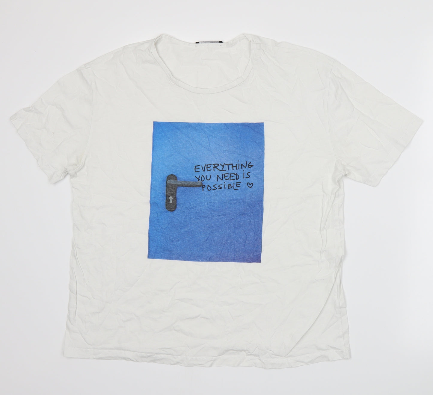Zara Womens White   Basic T-Shirt Size M