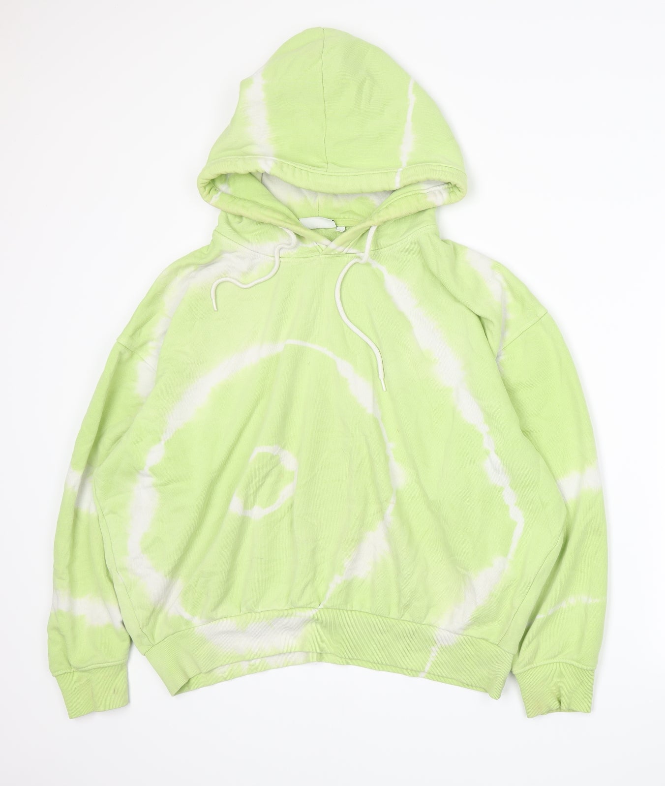 Weekday Womens Green  Jersey Pullover Hoodie Size M