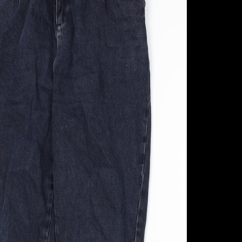 Topshop Womens Blue  Denim Straight Jeans Size 14 L30 in