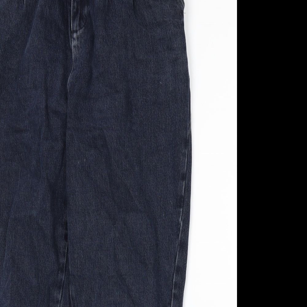 Topshop Womens Blue  Denim Straight Jeans Size 14 L30 in
