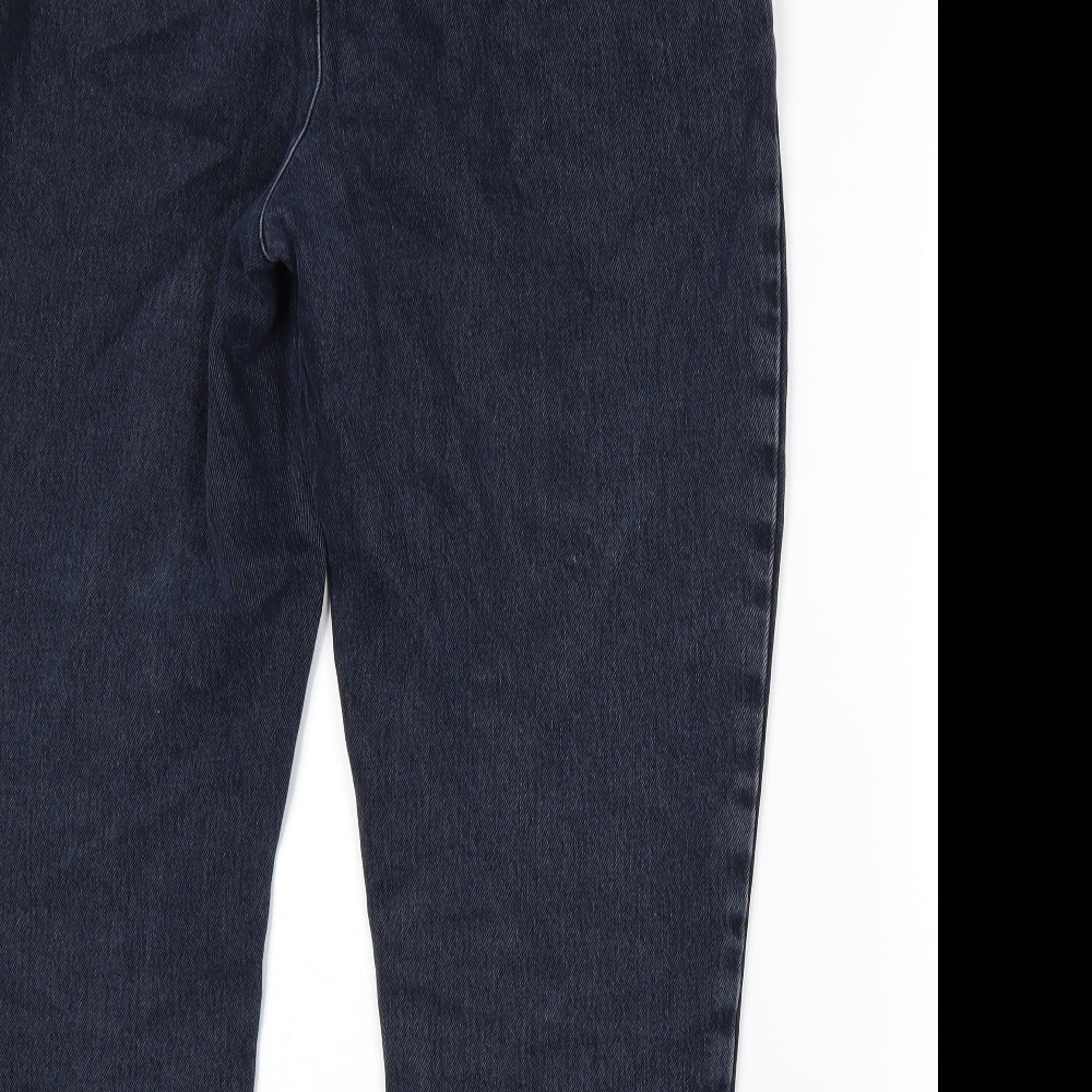 Topshop Womens Blue  Denim Straight Jeans Size 14 L30 in