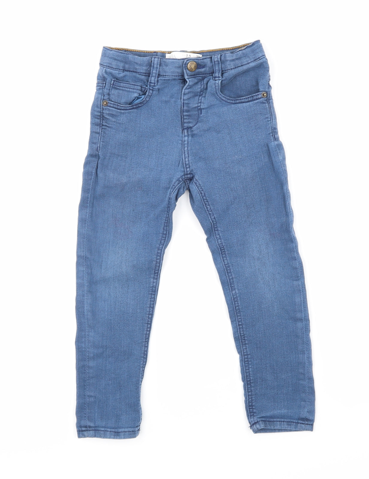 Zara Girls Blue  Denim Skinny Jeans Size 3-4 Years