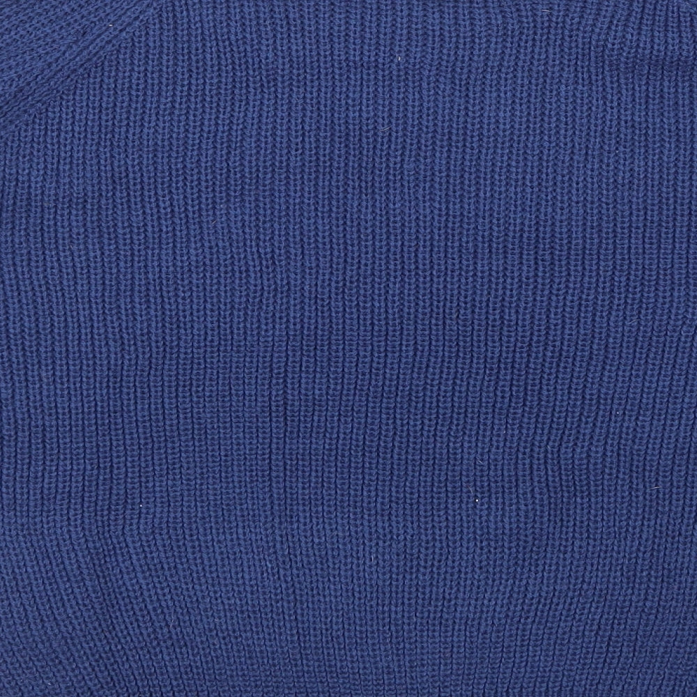 Tru Collection Womens Blue  Knit Pullover Jumper Size S