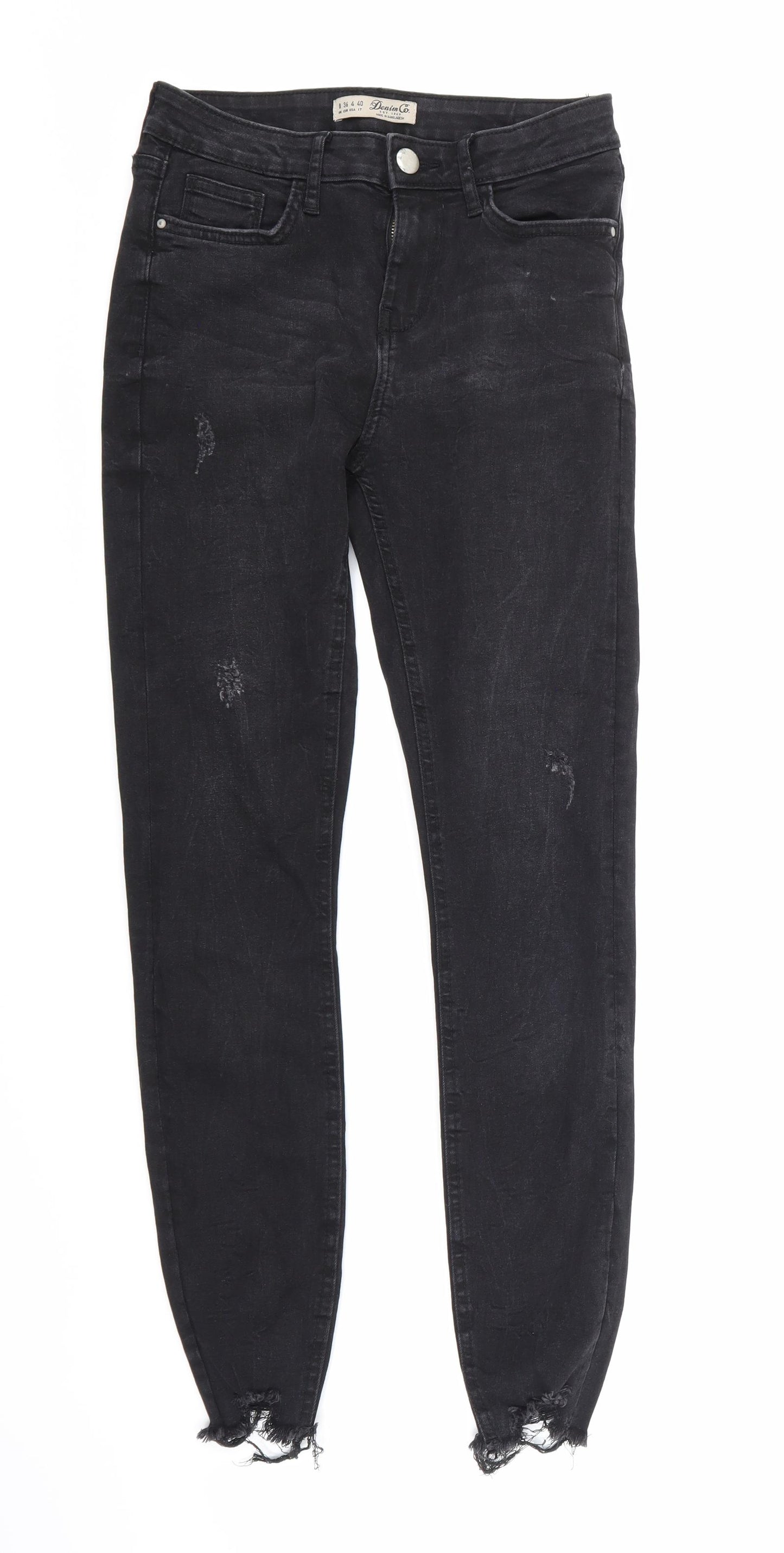 Denim Co Womens Black  Denim Skinny Jeans Size 8 L28 in