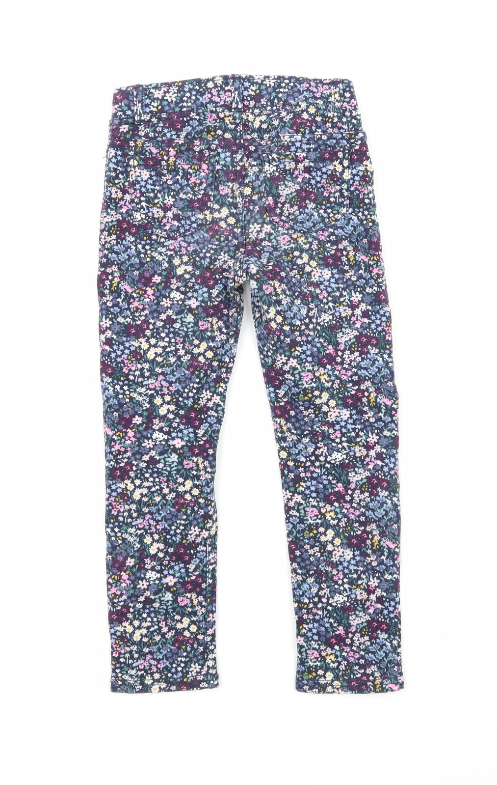 H&M Girls Blue Floral  Jegging Trousers Size 6 Years