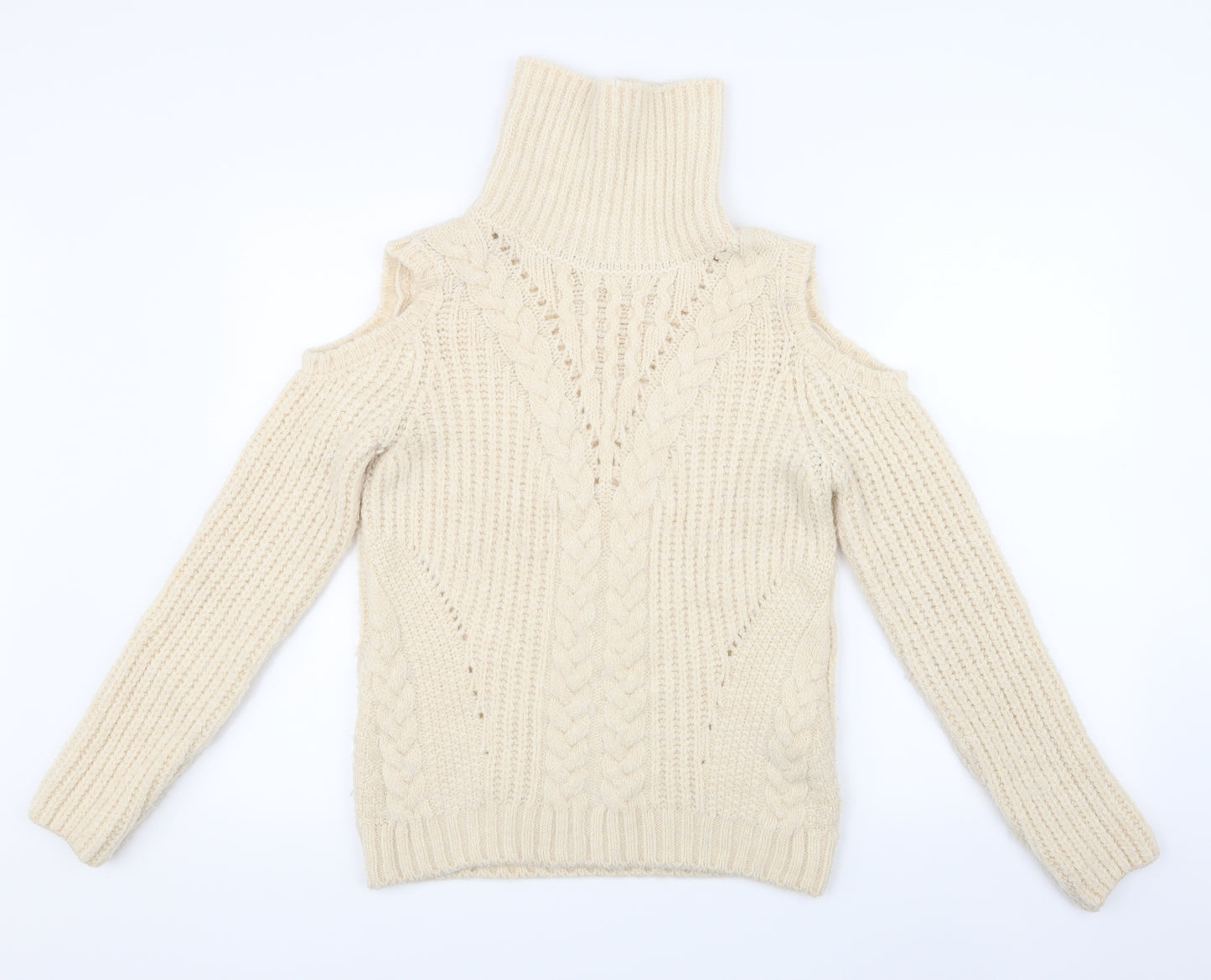 Marks and Spencer Womens Beige  Knit Pullover Jumper Size 12