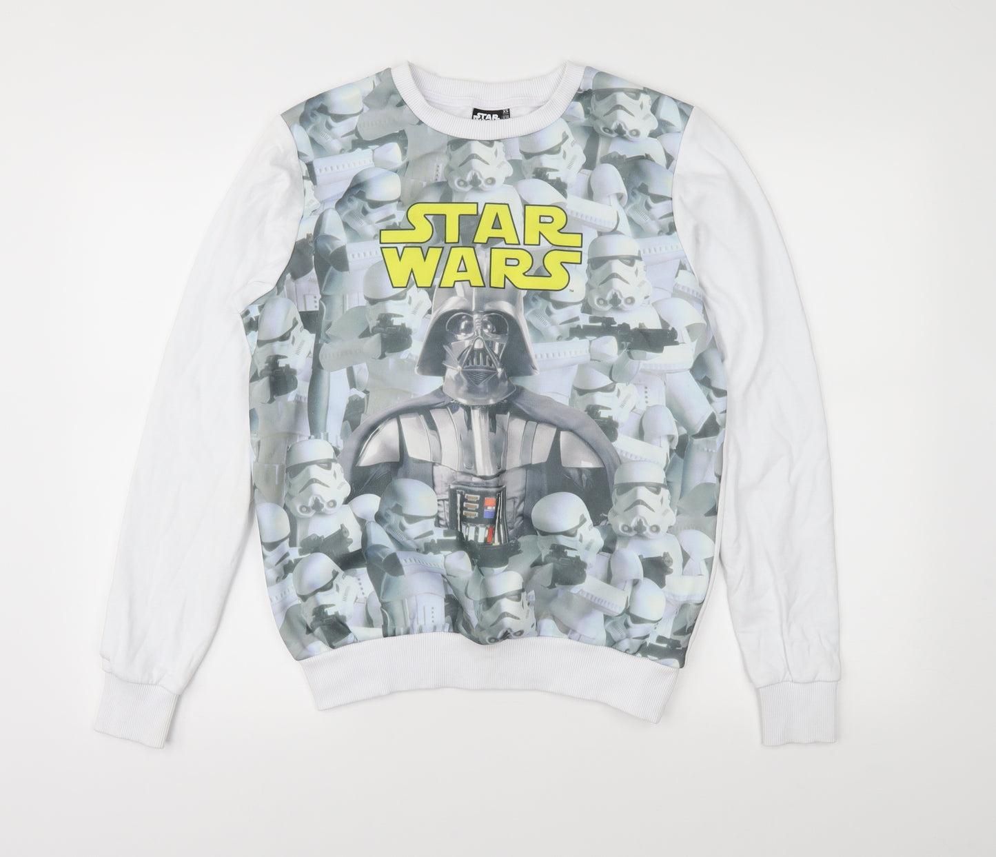 Star Wars Mens White  Jersey Pullover Sweatshirt Size XS  - Star Wars