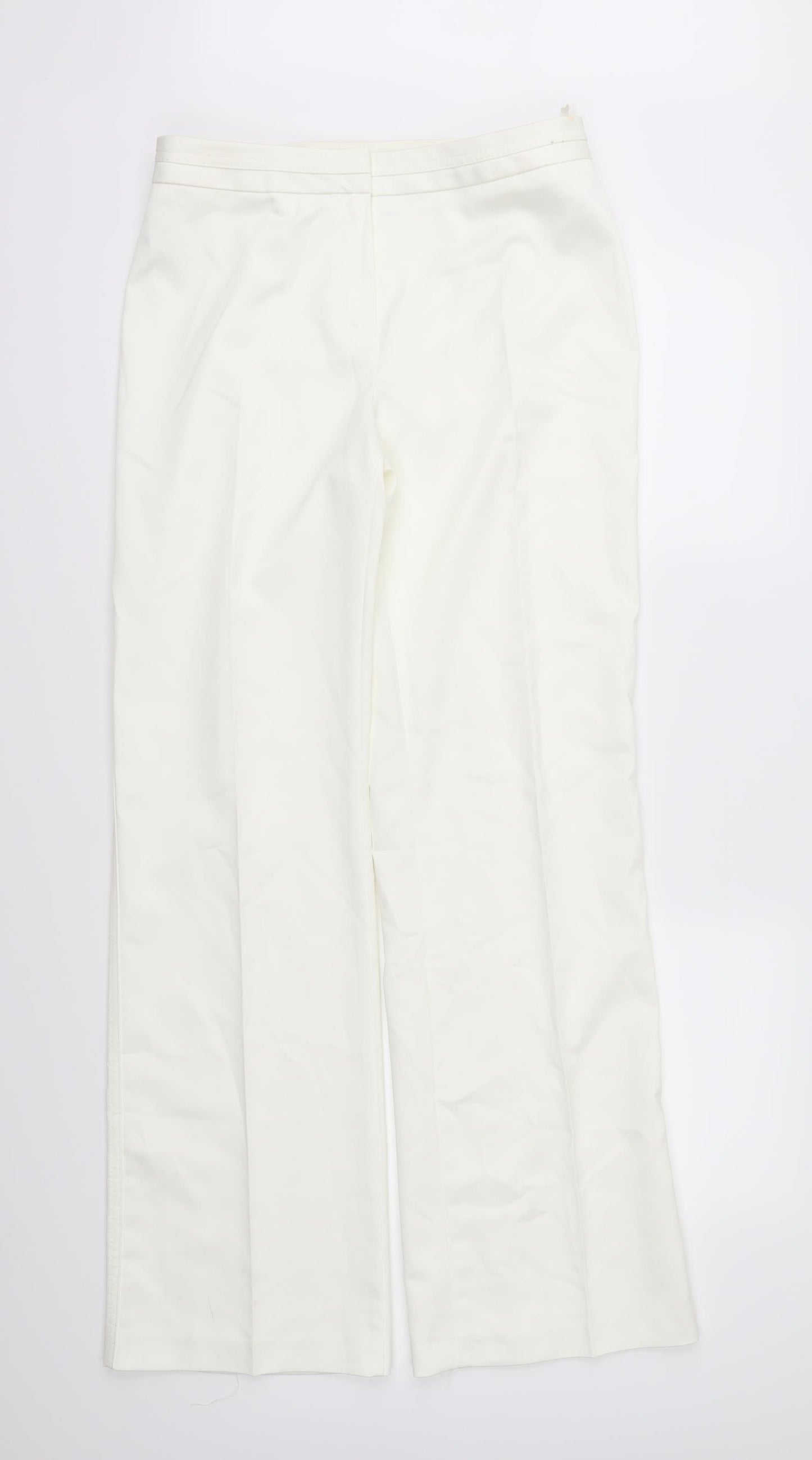 Marks and Spencer Womens White   Trousers  Size 12 L32 in