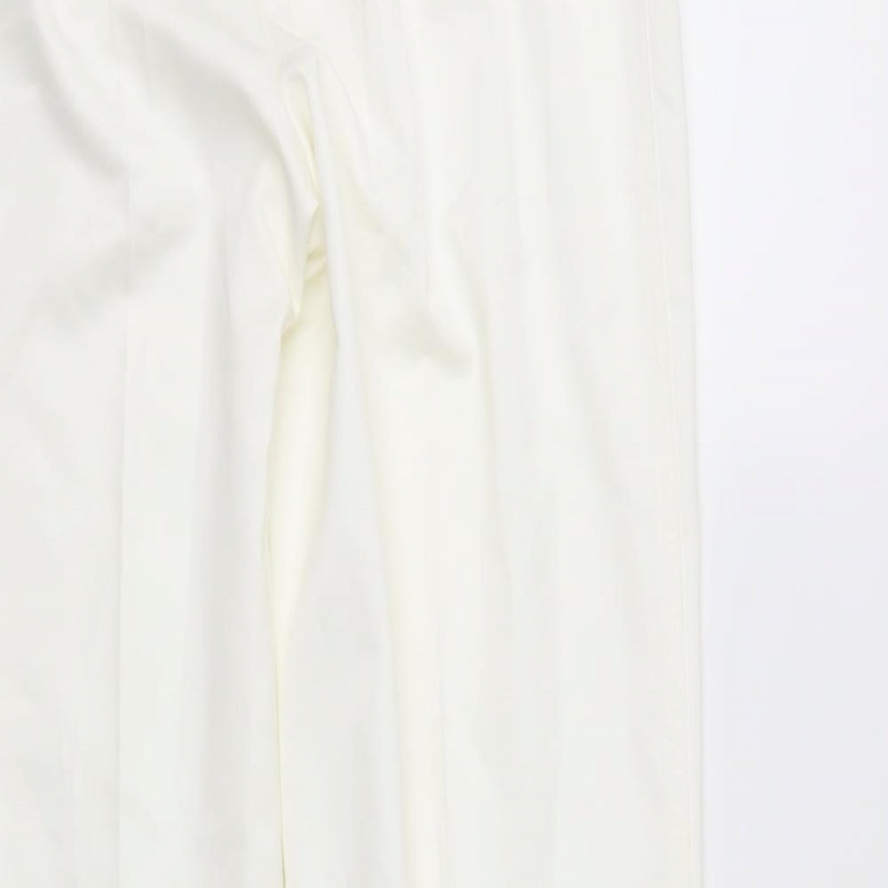 Marks and Spencer Womens White   Trousers  Size 12 L32 in