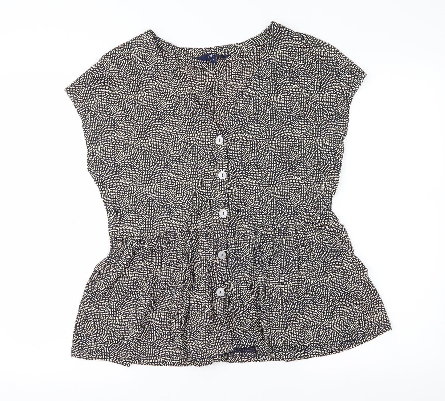 NEXT Womens Blue Polka Dot  Basic Blouse Size 8