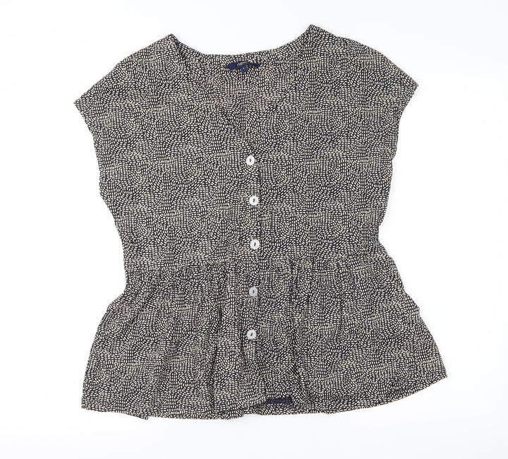 NEXT Womens Blue Polka Dot  Basic Blouse Size 8