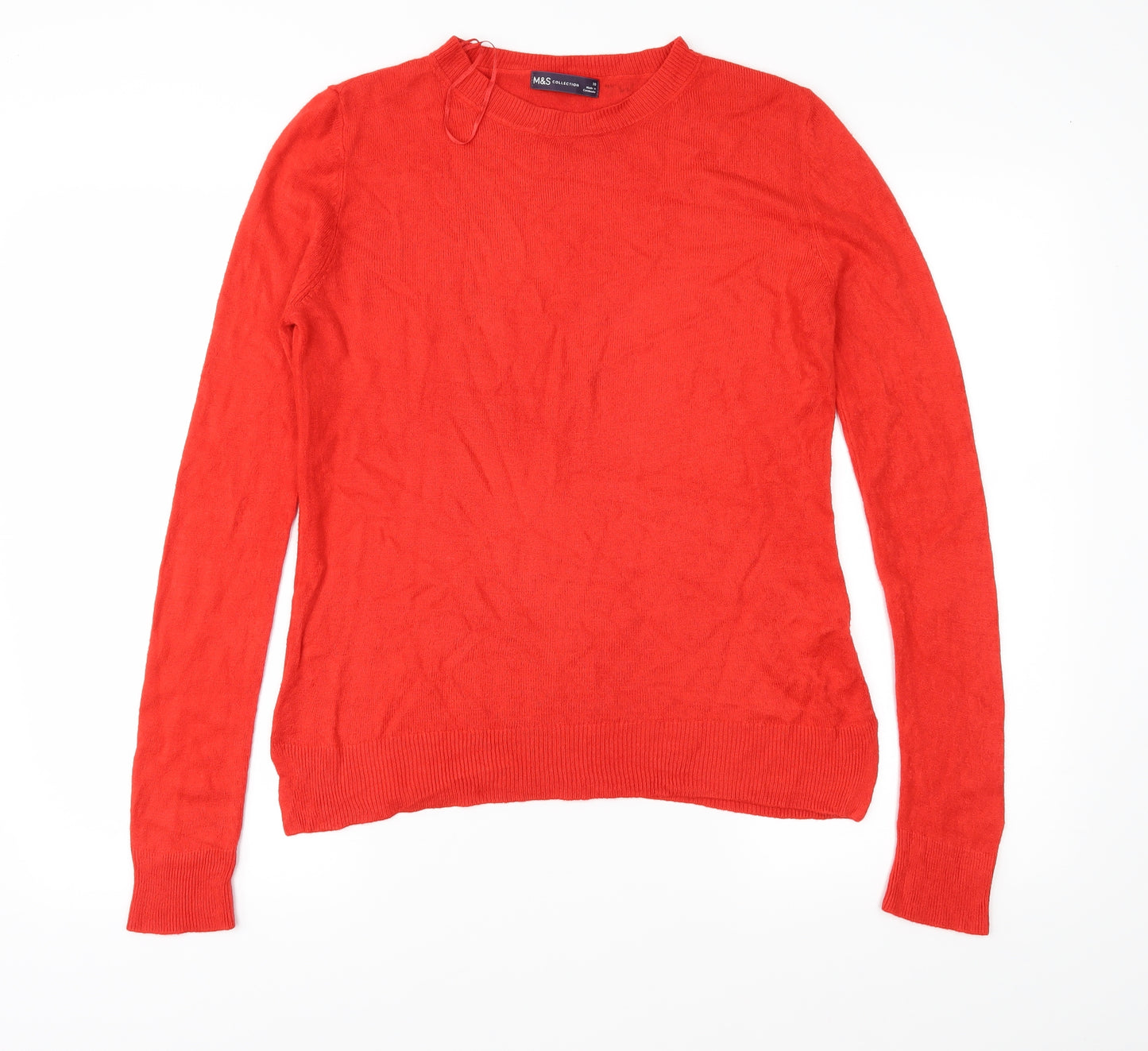 Marks and Spencer Womens Red  Knit Pullover Jumper Size 10