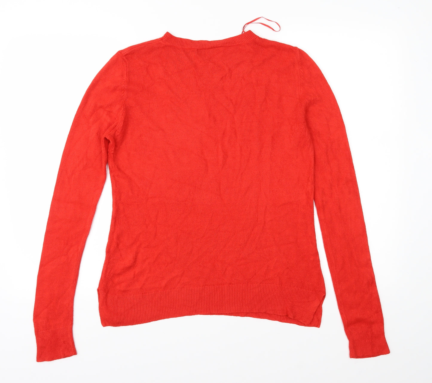 Marks and Spencer Womens Red  Knit Pullover Jumper Size 10