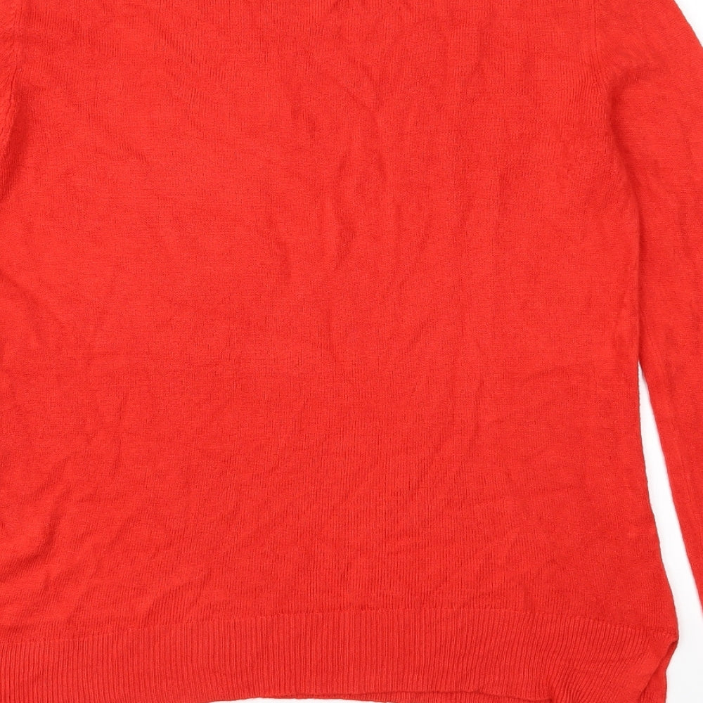 Marks and Spencer Womens Red  Knit Pullover Jumper Size 10