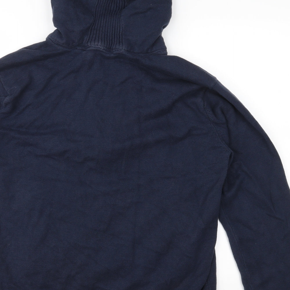 Duck and Cover Mens Blue  Knit Jacket Coatigan Size L