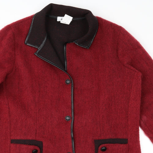 Afibel Womens Red   Overcoat Coat Size 14