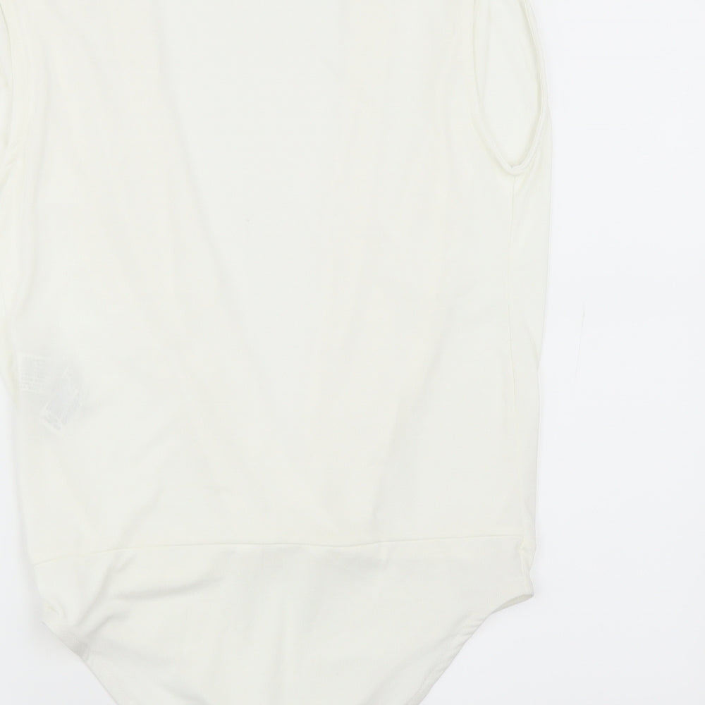 Zara Womens White   Bodysuit One-Piece Size S
