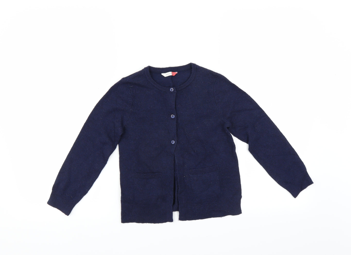 John Lewis Girls Blue   Cardigan Jumper Size 7 Years  - WINGS