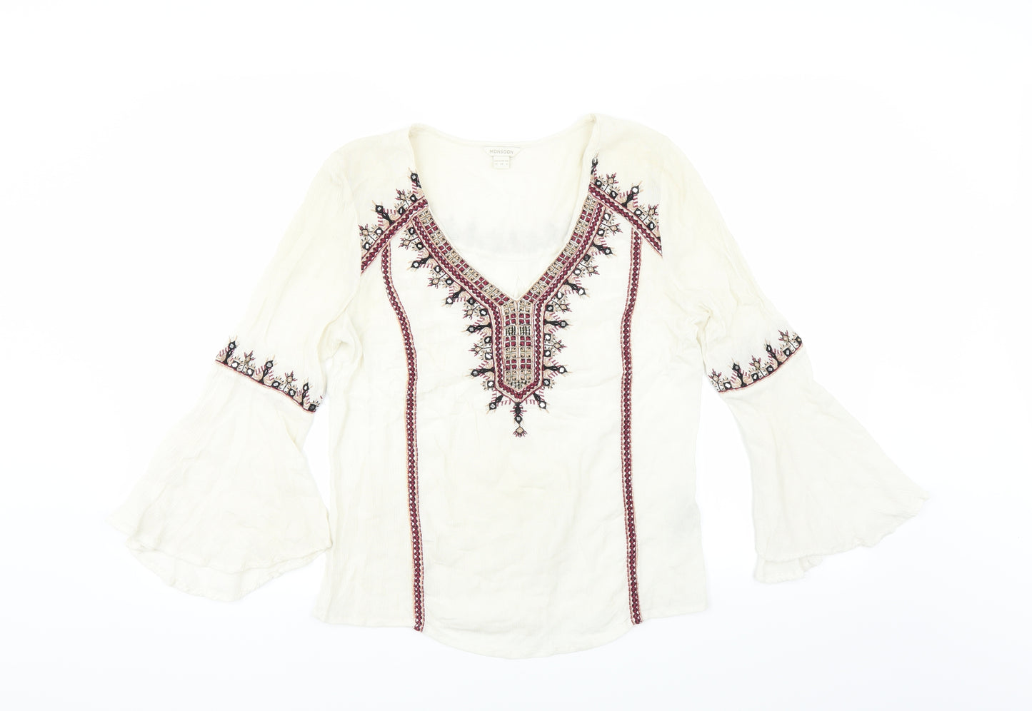 Monsoon Womens White   Basic Blouse Size 10