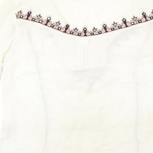 Monsoon Womens White   Basic Blouse Size 10