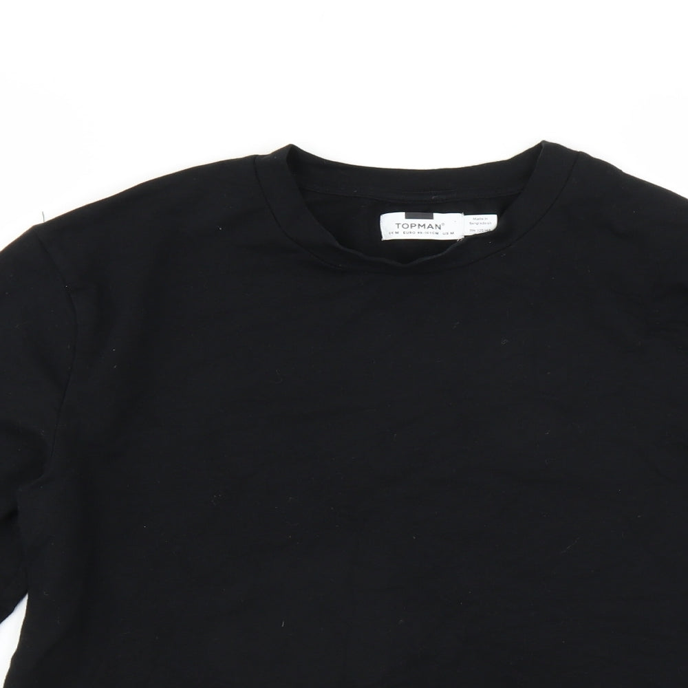 Topman Mens Black   Pullover Sweatshirt Size M