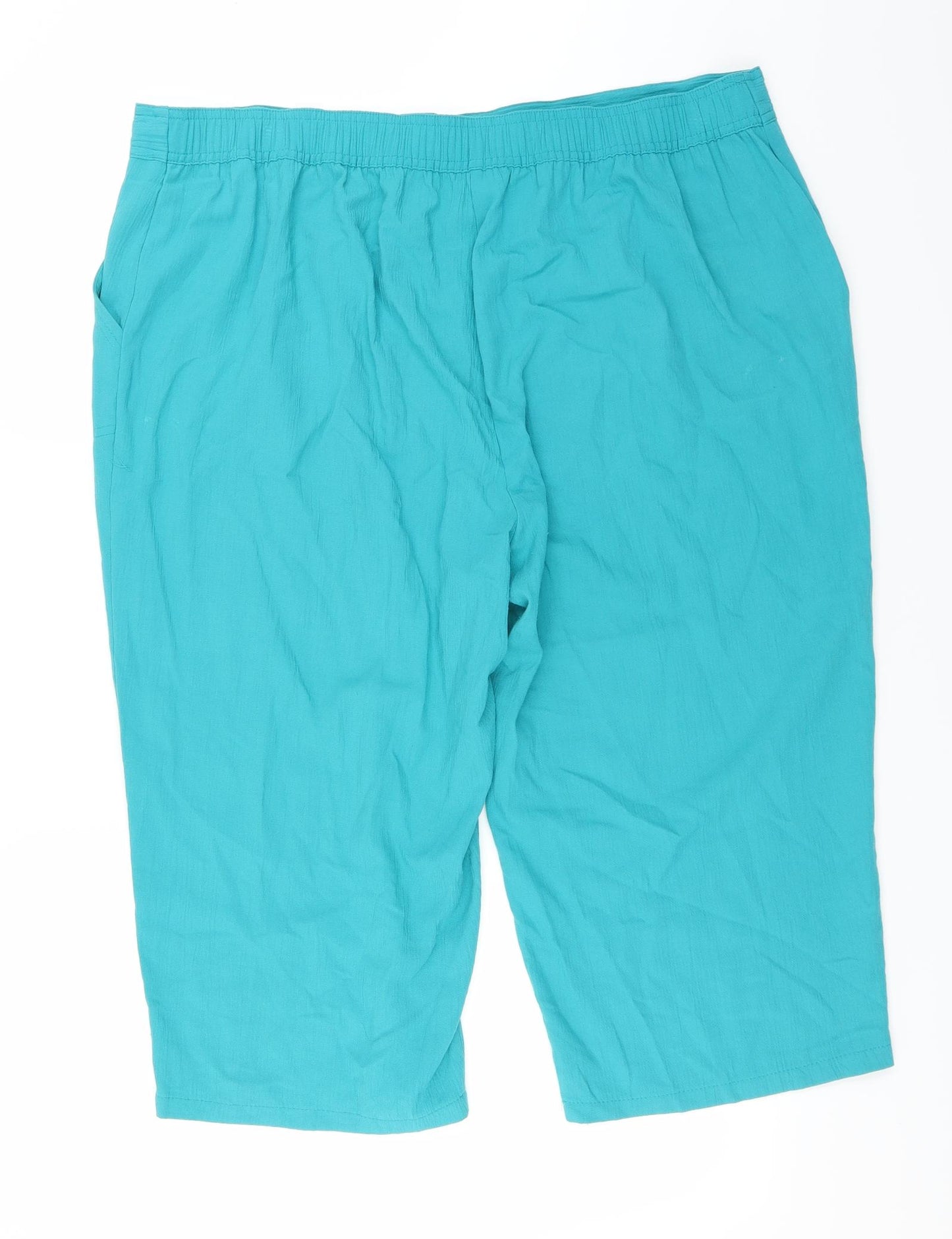 Matalan Womens Blue   Cropped Trousers Size 20 L20 in