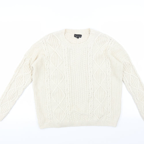 Topshop Womens Ivory   Pullover Jumper Size 8