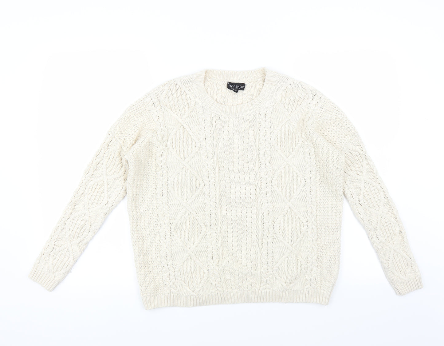 Topshop Womens Ivory   Pullover Jumper Size 8