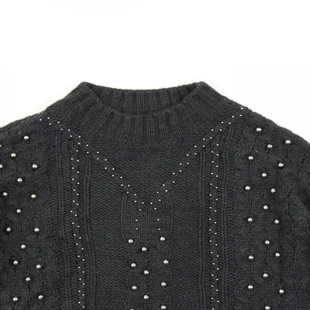 H&M Womens Grey   Pullover Jumper Size XS