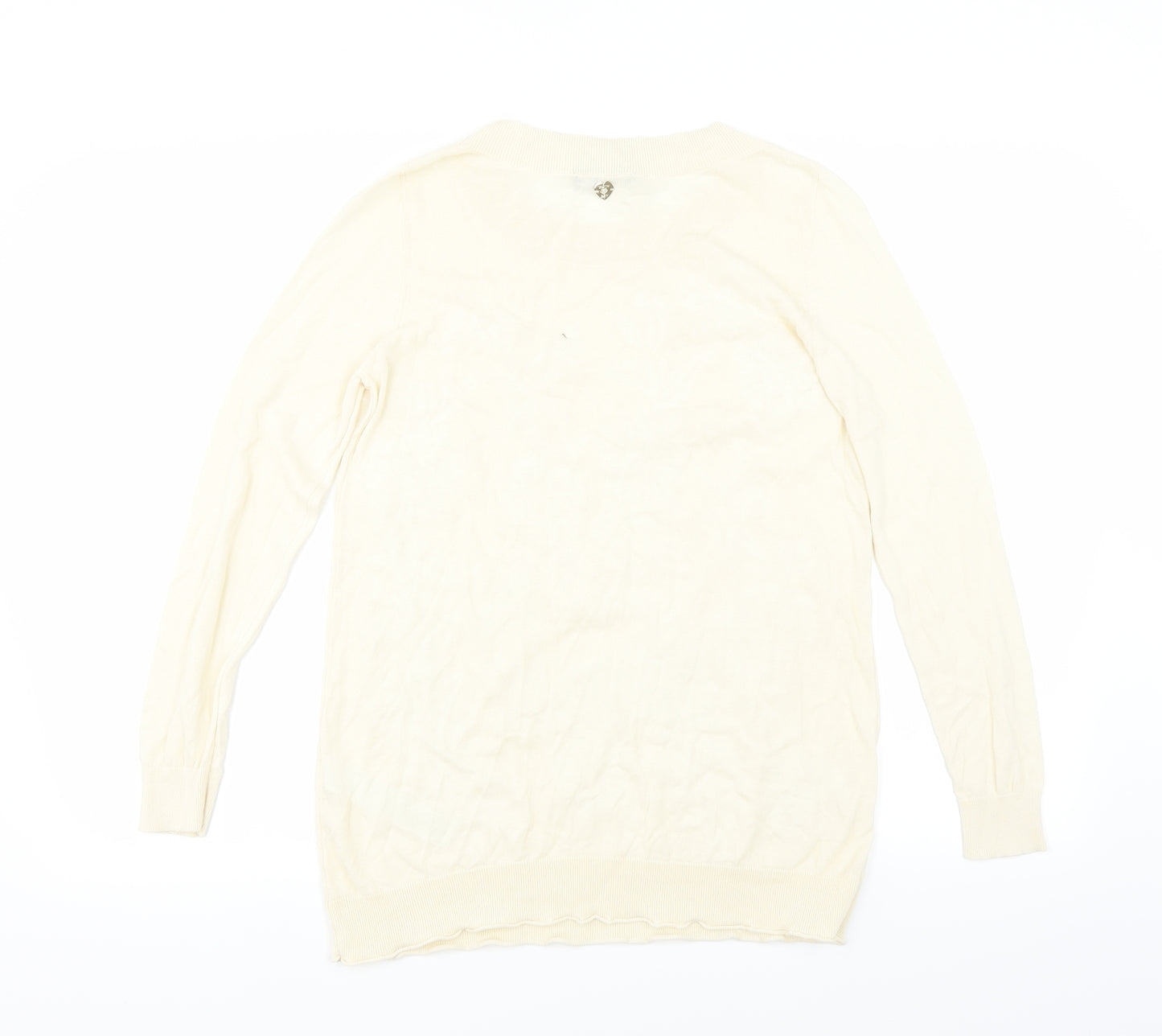 TWINSET Simona Barbieri Womens Yellow Floral  Pullover Jumper Size M