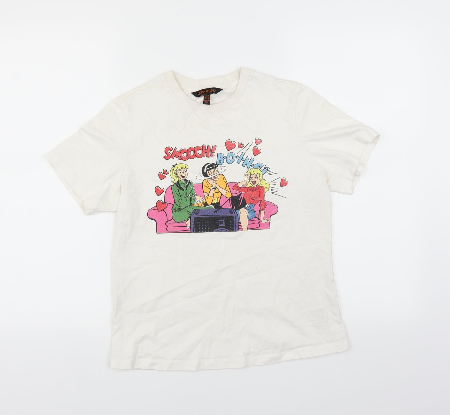 Urban Revivo Womens White   Basic T-Shirt Size 10