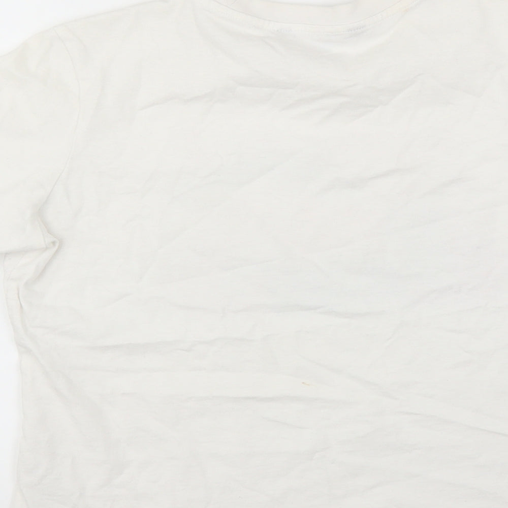 Urban Revivo Womens White   Basic T-Shirt Size 10